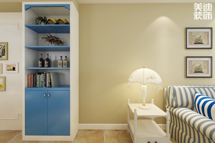 华夏怡园134平米地中海风格案例图--客厅