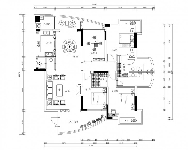 龙凤嘉园183㎡新中式装修案例图
