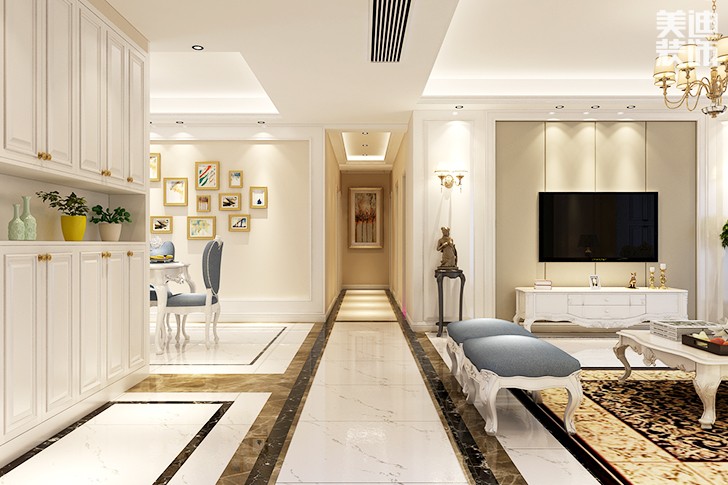 柳叶恒苑150平欧式装修案例图