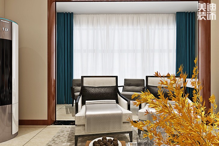 东方城市广场160平米现代风格案例图--客厅