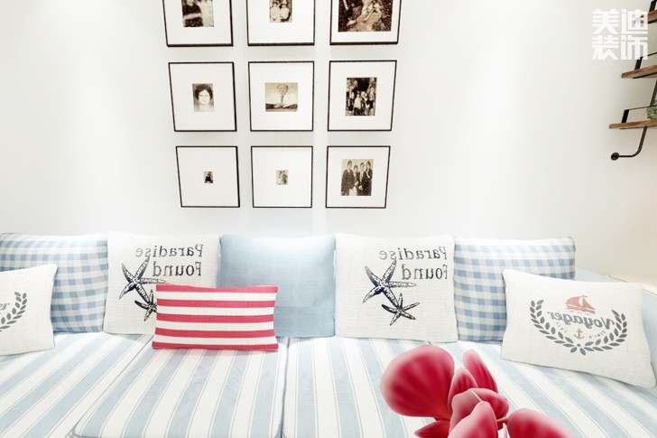 骏景豪庭120平米地中海风格装修效果图--客厅