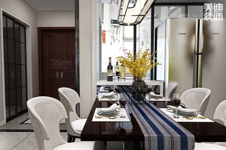 湘江富力城120平米欧式风格装修效果图--客厅