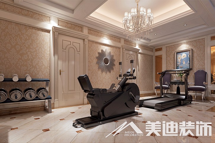 	岳阳县私人别墅400平欧式装修风格--二楼起居室过厅