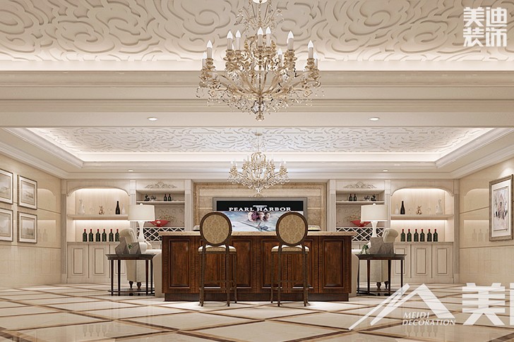 	岳阳县私人别墅400平欧式装修风格--地下室