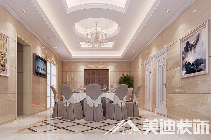 	岳阳县私人别墅400平欧式装修风格--一楼会客厅