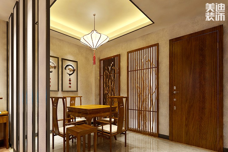 西维咖啡慕茗缘店1800平米新中式风格效果图--大包麻将区