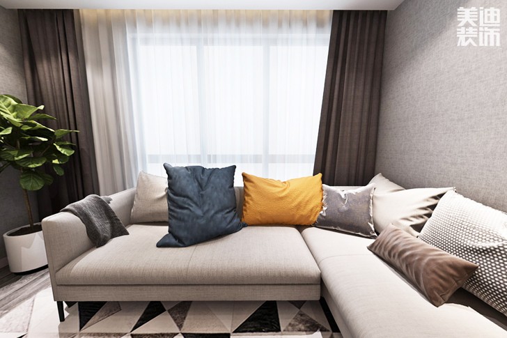 东都怡景164平米现代风格装修效果图--客厅