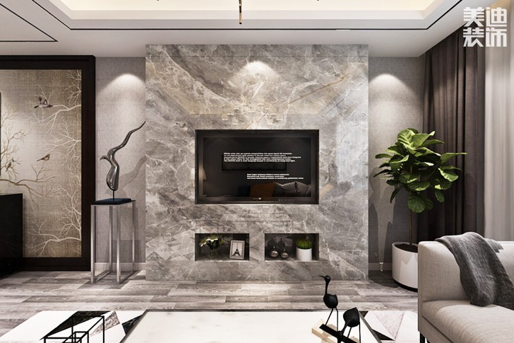 东都怡景164平米现代风格装修效果图--客厅