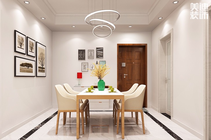 理想家园98平现代风格装修效果图--餐厅