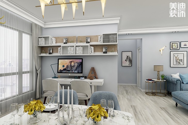 水岸御园129平米现代化风格装修效果图--餐厅