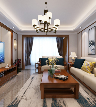 润景城145平米新中式风格7 ...