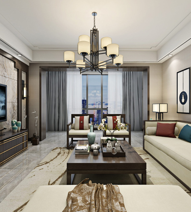 南坪花苑110平米新中式风 ...