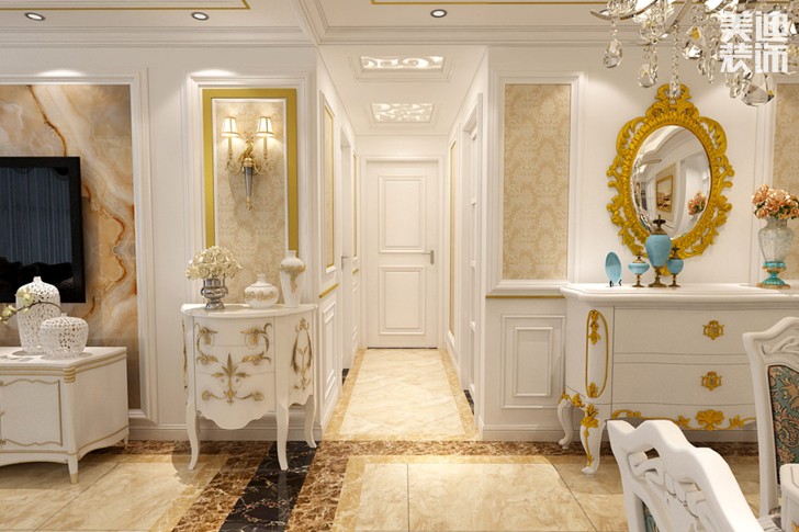 和沁园160平米欧式风格装修效果图--过道