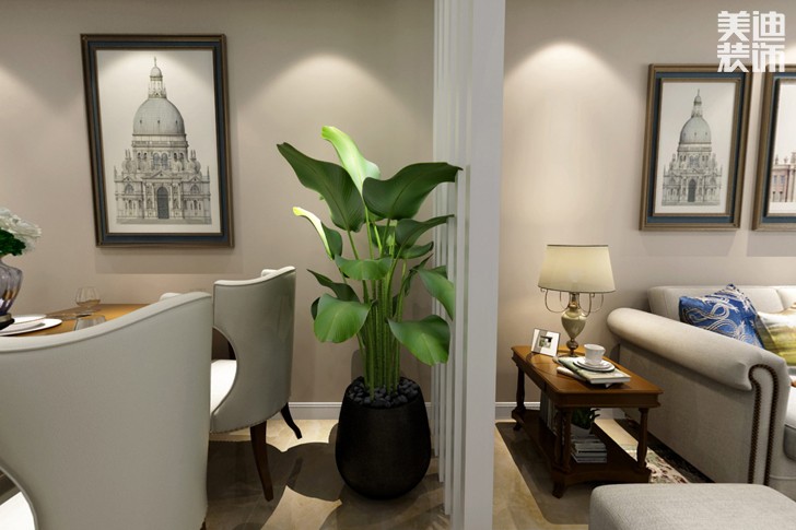 江河双水湾108平米美式风格装修效果图--其他