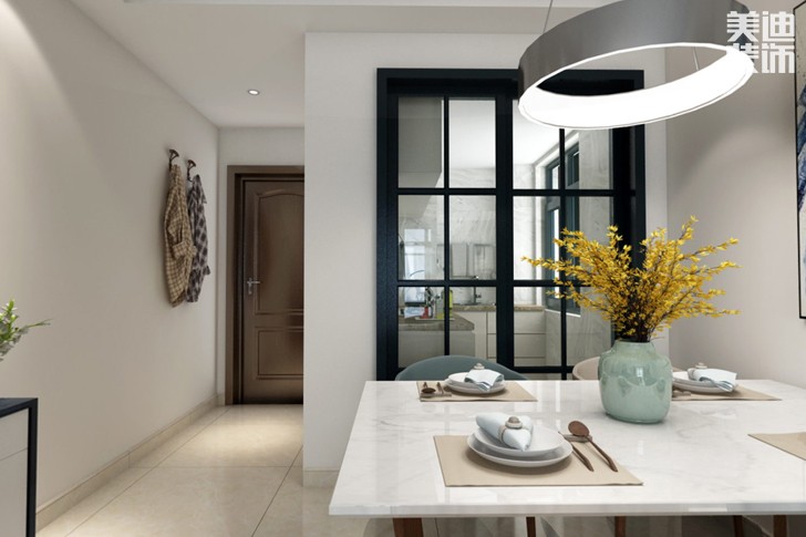华润置地95平米现代风格装修效果图--餐厅