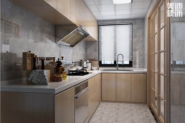 长房云时代120平欧式轻奢风装修案例效果图--厨房