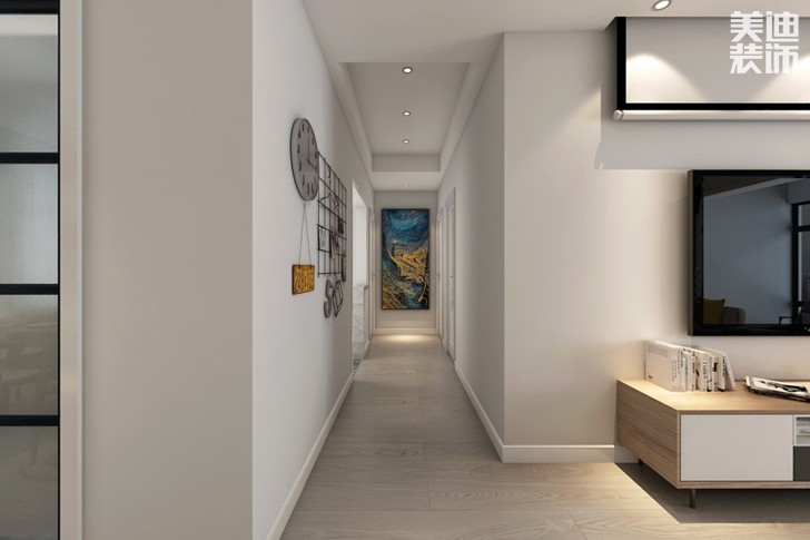 万象府台140北欧风格装修效果图--过道