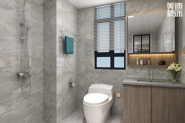 新华联梦想城90平北欧风装修案例实拍图--卫生间