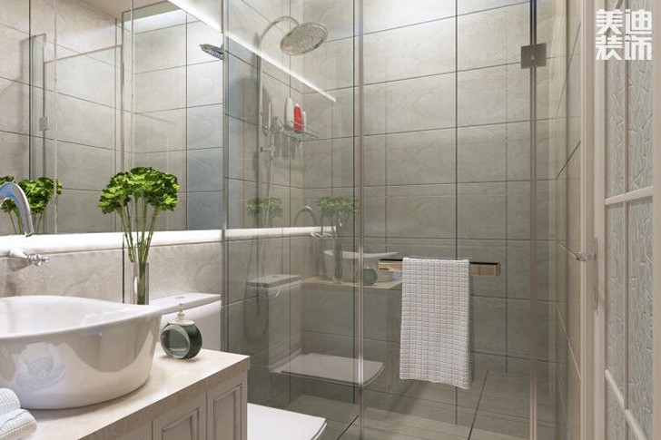 文苑大厦138平现代装修案例效果图--卫生间