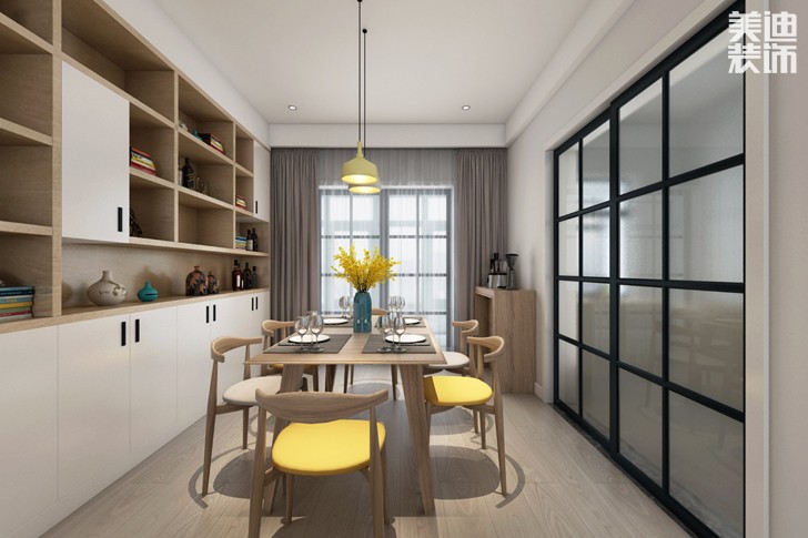 万象府台140北欧风格装修效果图--餐厅