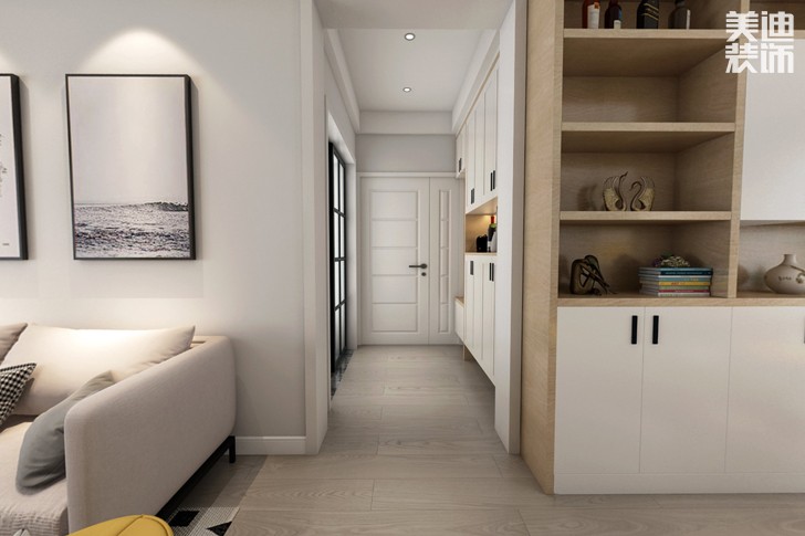 万象府台140北欧风格装修效果图--过道