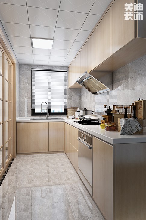 长房云时代120平港式轻奢风装修案例效果图--厨房