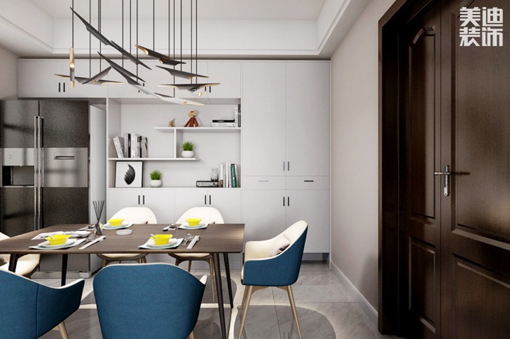 财富港湾125平米北欧风格装修效果图--餐厅