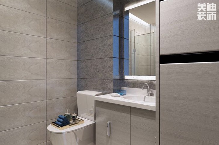 文苑大厦138平现代装修案例效果图--卫生间