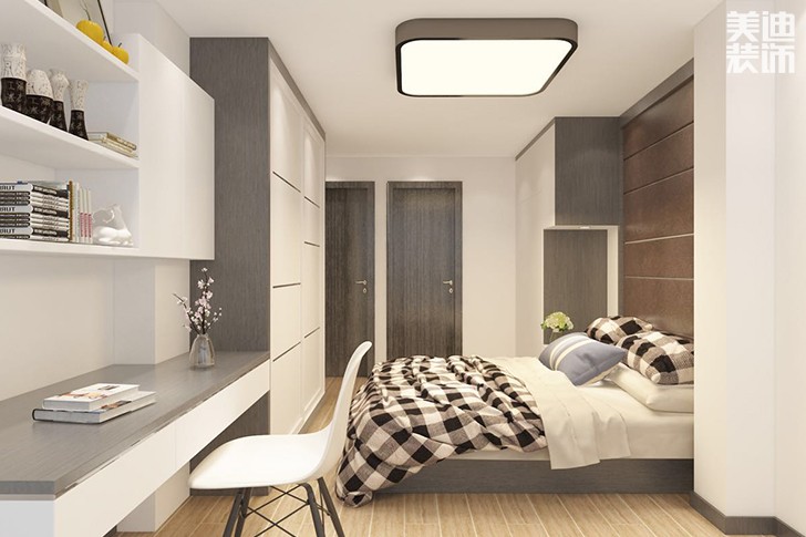 文苑大厦138平现代装修案例效果图--卧室