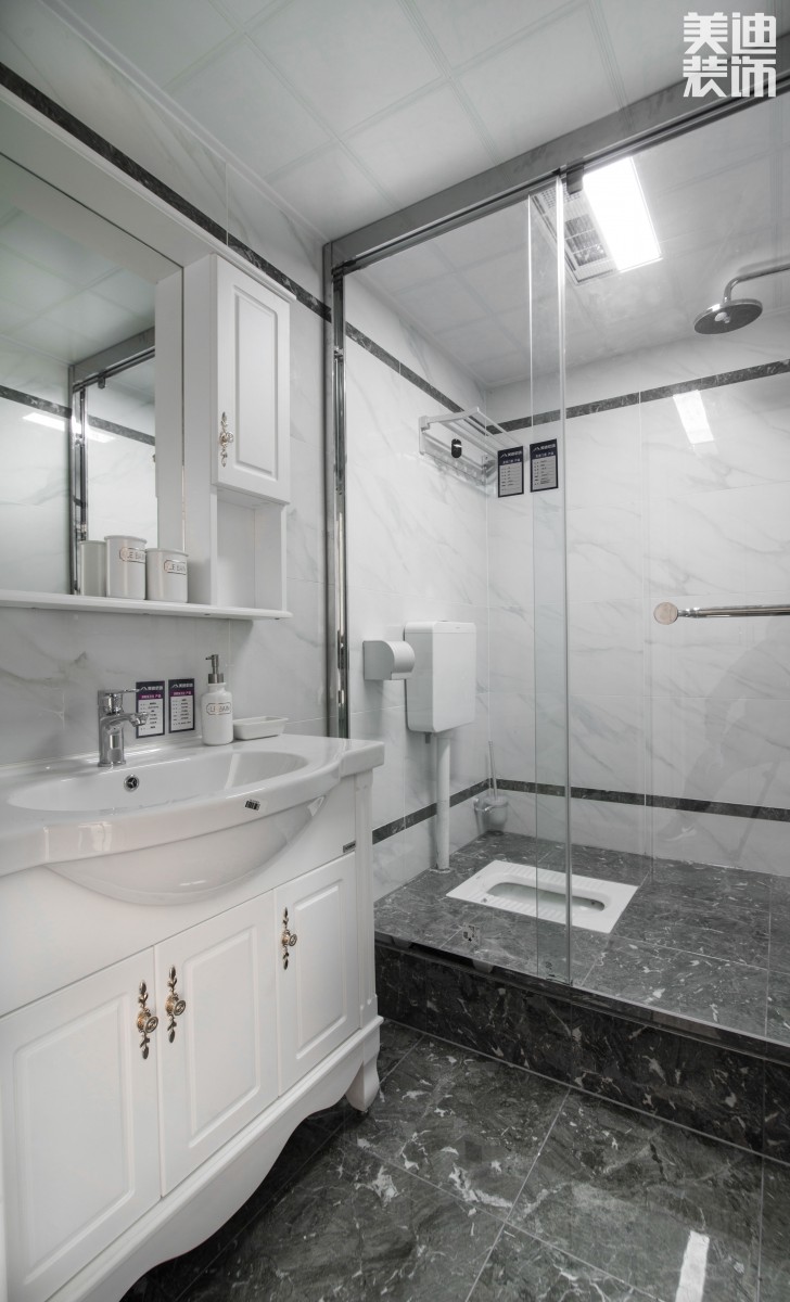 双湾国际120平米新奢古典案例装修实拍图-卫生间