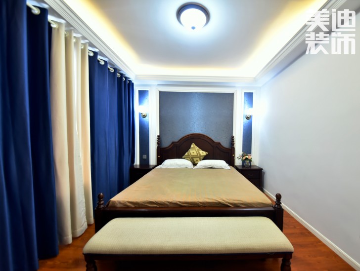 中天瑞景147平米小美风格案例装修实拍图-主卧