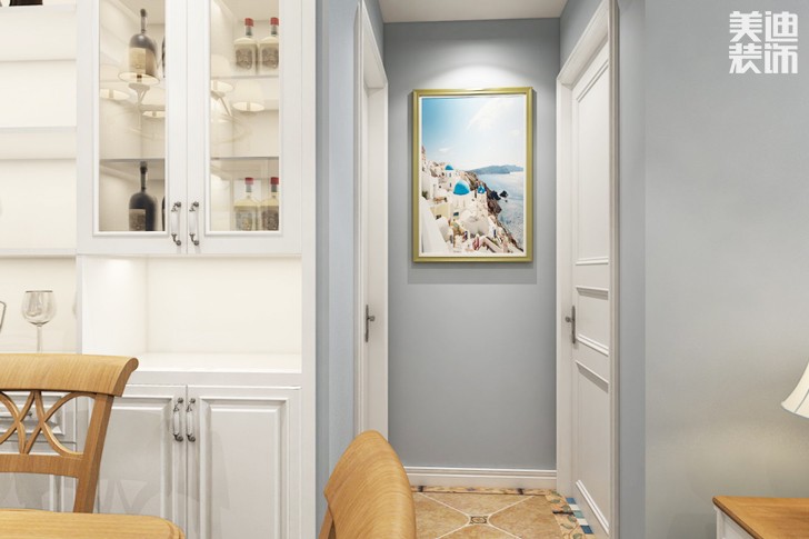 万象府台116平米地中海混搭风格装修案例效果图--过道