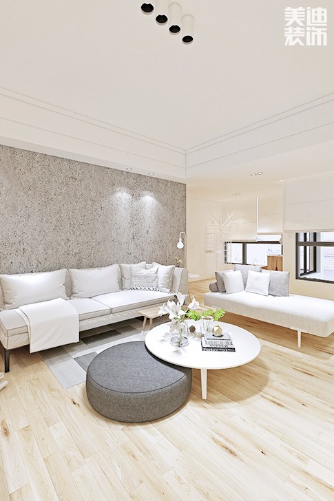 中航城145平米日式混搭风格装修效果图--客厅