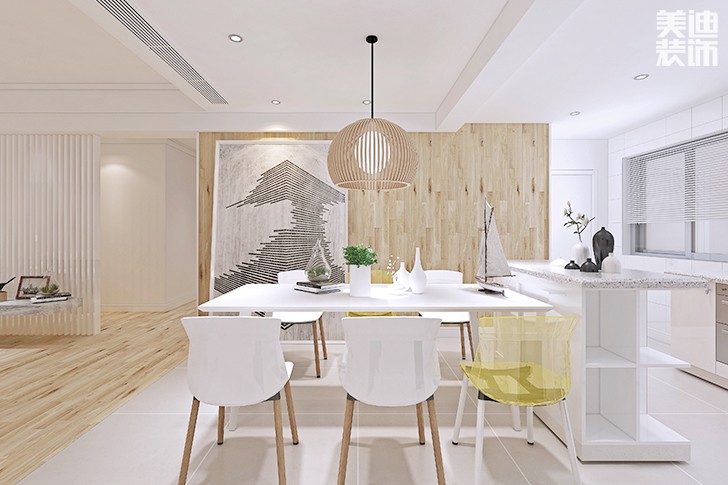 中航城145平米日式混搭风格装修效果图--餐厅