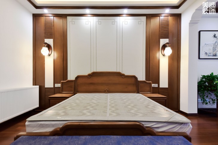 欧莱雅郡480平米中式风格装修案例实拍图--主卧