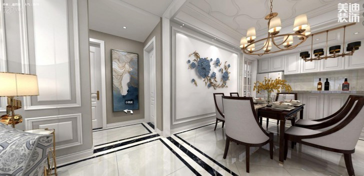 江山壹号200平米新古典风格装修效果图--餐厅