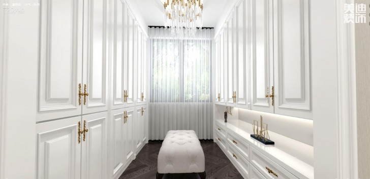 江山壹号200平米新古典风格装修效果图--过道