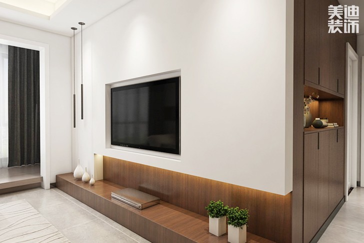 嘉湘华庭95平米现代风格装修效果图--客厅