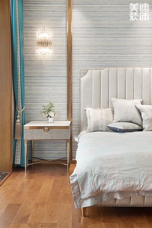 江山壹号180平米新中式风格装修案例实拍图--卧室