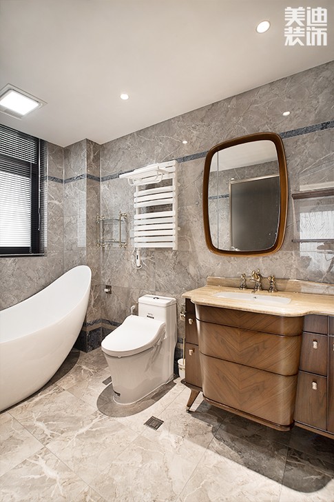 江山壹号180平米新中式风格装修案例实拍图--卫生间