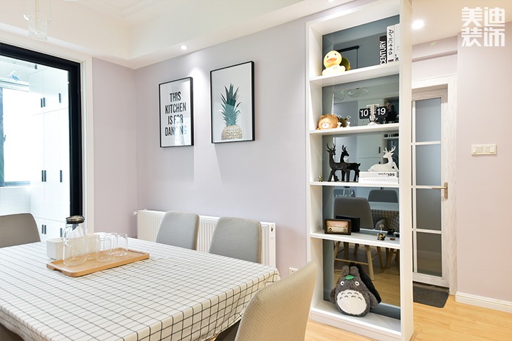 科大佳园120平日式MUJI风装修案例图-展示柜