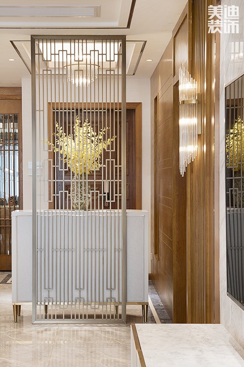 江山壹号180平米新中式风格装修案例实拍图--隔断