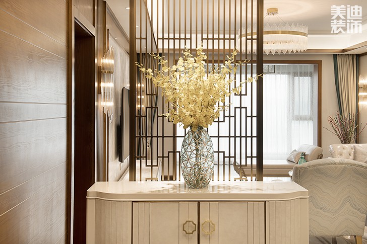 江山壹号180平米新中式风格装修案例实拍图--玄关