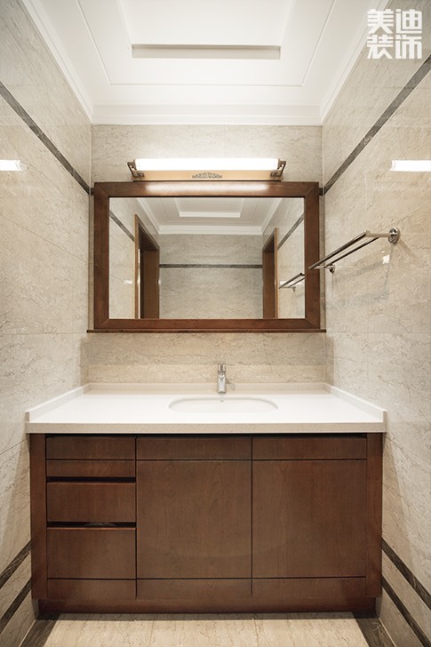 青竹园·曦园 295㎡书香之家，新中式装修实拍图--卫生间