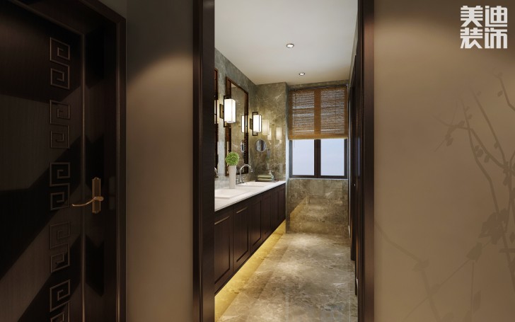 兰侨公馆320平米新中式风格装修案例效果图--梳妆台