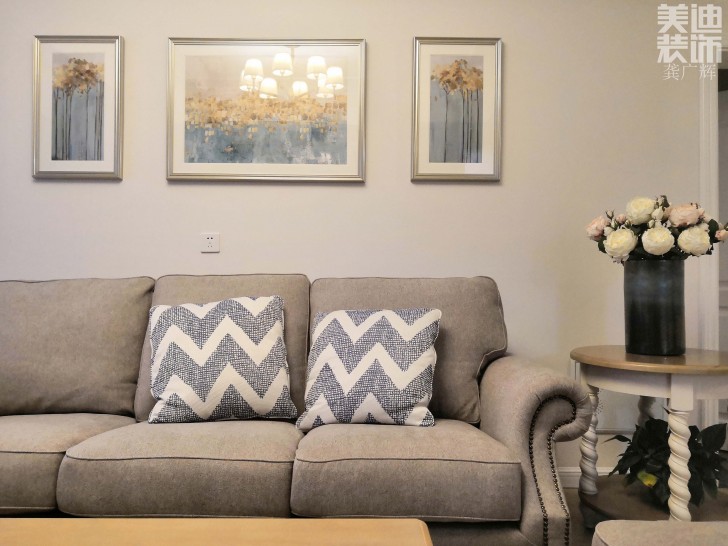 方小区128小美风格装修案例实拍图--客餐厅