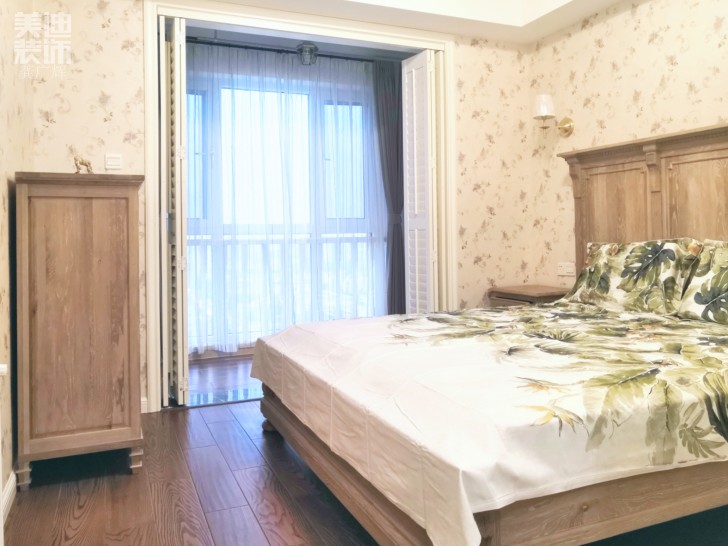 方小区128小美风格装修案例实拍图--主卧