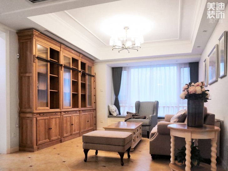 方小区128小美风格装修案例实拍图--客餐厅