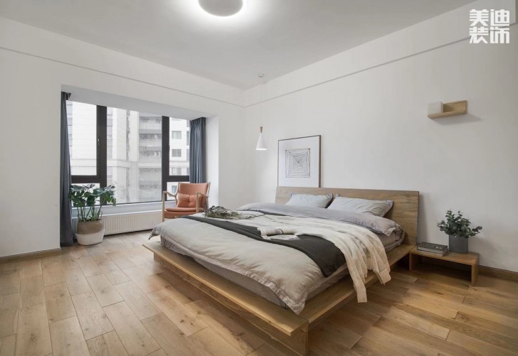 中航城140平米日式风格装修实拍图--卧室