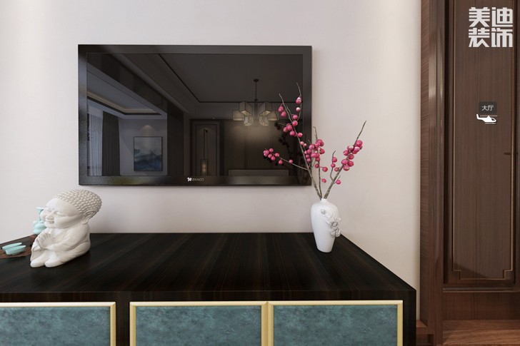 南山苏迪亚诺500平米新中式风格装修案例效果图--客厅